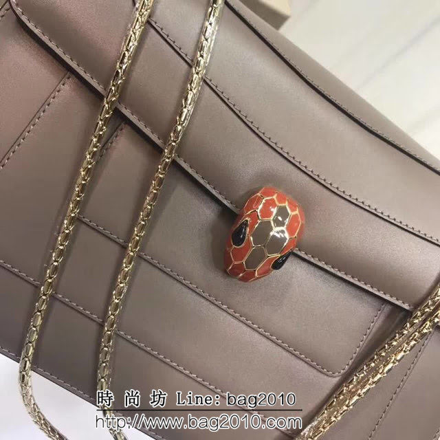 BVLGARI寶格麗 專櫃同步新款 Serpenti雙層琺瑯蛇頭包 鏈條單肩斜挎包 B35362 FYD1333